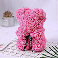 Miniatyrbillede 2 af 2: Kunstig Rose Skum Blomst Falsk Rose Bjørn til Valentinsdagsgave Rose Rød