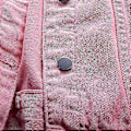 Miniatyrbilde 3 av 3: Damejakke i denim, vår og høst, varm, ensfarget, lang erme, yttertøy, L, rosa