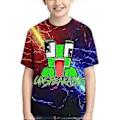 Miniatyrbild 1 av 2: Barn Pojkar Flickor Unspeakable 3D-tryckta Kortärmade T-shirts Tecknad Rundhalsad Topp Tee (9-10 År D)