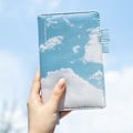 Miniatyrbillede 3 af 4: Premium PU notesbog A6 blå til Sky Cloud 128 ark håndbog gaver til piger Wo( Lyseblå)
