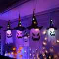 Udendørs Halloween dekorationer hængende spøgelse med heksehatte, 5 Pa