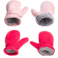 Miniatyrbilde 1 av 4: Vinter Baby Votter Fleece Fôr Småbarn Gutter Varme Myke Hansker f