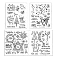 Pikkukuva 1 / 5: Kirkkaat kumileimasimet DIY Paperikortti Askartelu Kukka Lehdet Taustaleimasimet Scrapbooking-koristeluun Valokuvakorttialbumin askartelutarvikkeet (Sarja 3)