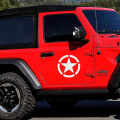 Pikkukuva 5 / 5: Heijastava pentagrammi polttoainesäiliön auton tarra, tähti auton tarra, 4x4