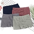 Miniatyrbild 3 av 5: Män Boxers Elastisk Solid Färg Midja Andningsbar U Konvex Antiseptisk Underkläder Bulge Pouch Män Underbyxor Inner Wear Kläder (Marinblå)
