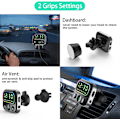 Miniatyrbillede 3 af 5: FM-sender, 24-timers display, Bluetooth 5.0 bilradioadapter med QC3.