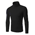 Miniatyrbilde 2 av 3: Herre Strikk Roll Turtle Neck Pullover Genser Topper Bluse (M Svart)