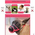 Miniatyrbillede 5 af 5: （S, Sort）， Hundemundkurv Justerbar Blød Nylon Hundemundkurv, Anti Bar