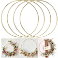 Miniatyrbild 4 av 5: Metallringar 30 cm 4 stycken Guld Drömfångare Macrame Ring för Dröm