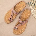 Miniatyrbillede 3 af 5: Stilige Kvinders Flade Massage Flip-Flops Anti-Skridsikker Komfortable Strandssko til Daglig Brug (36 Lysegrøn)