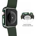 Miniatyrbillede 4 af 5: (Natblå) Etui Kompatibel med Apple Watch 44MM, 2 i 1 Beskyttelse PC Hærdende Etui og HD Temper