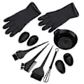 Miniatyrbild 2 av 3: 1 Set Frisörverktyg Kit Hårbehandlingsskål Borstar Färgmixer Latexhandskar Set Frisörsalongsverktyg