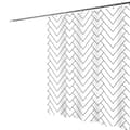 Duschdraperi i svart och vitt, geometrisk V-design med Ste