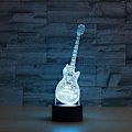 Miniatyrbild 1 av 4: Bordlampa i gitarrform, 16 färger med fjärrkontroll