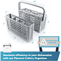 Miniatyrbild 2 av 5: Bestickkorg för diskmaskin [23 x 8,5 & 4,5 x 13,5 cm]. Bestickkorg med innovativ 2-i-1-lösning