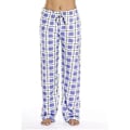 Pikkukuva 1 / 3: Naisten pyjamahousut taskuilla, pehmeät flanelliruudullinen pyjamahousut (M violetti)