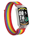 Miniatyrbilde 3 av 5: PC-etui + Nylon Loop-reim for Xiaomi Mi Band 7 Pro (Regnbue)