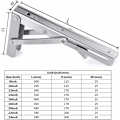 Miniatyrbilde 2 av 5: 2 stk. Foldbare Braketter 490 mm, Foldbar Konsollbrakett i Rustfritt Stål B