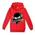 Barn Pojkar Flickor Ninja Kidz Pullover Hoodie Tröja med huva för 7-14 år (7-8 år Röd)