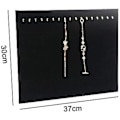 Miniatyrbild 5 av 5: 17 Krokar Halsband Display Sammet Halsband Display Stativ Örhänge Smycken Display (17 Krokar Halsband Display), Svart
