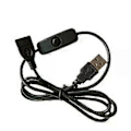 Miniatyrbillede 4 af 5: 100 cm USB-kabel forlængerledning med ON/OFF-kontakt USB-kabel forlænger Toggle USB-strømforsyningsledning Holdbare adaptertilbehør (A2 501 Hvid)