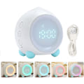 Miniatyrbillede 1 af 5: Lyserende vækkeur til børn, digital LED-nattelys, smart USB