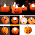 Miniatyrbillede 2 af 5: 12 stk. batteridrevne LED-lys i form af græskar til Halloween