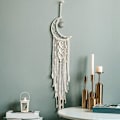 Pikkukuva 1 / 5: Bohemian Macrame Seinävaate Kuu Unisieppari Käsin Kudottu Seinä T
