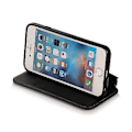 Miniatyrbilde 4 av 5: PU-Lærveske Folio for iPhone 6p/6sp, Forretningsstil, Lommebokfunksjon, Fallbeskyttelse, Stativfunksjon, Slitesterk (Svart)