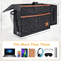 Miniatyrbillede 4 af 5: Sengside Caddy med Tissue Box & Flaskeholder til Fjernbetjening/