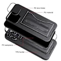 Miniatyrbillede 2 af 5: Fierre Shann Holder PU Telefonetui til iPhone 15 Plus (Sort)