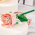 Miniatyrbillede 3 af 5: Romantisk Rosebuket Byggeklodser Evig Model Samlet Plante Hjem Dekoration Mors Dag Bi