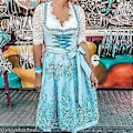 Pikkukuva 4 / 5: s-3xl Naisten Oktoberfest-asu Saksalainen Dirndl-mekko Baijerilainen Karnevaalimekko (XL Punainen)