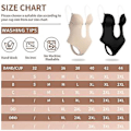 Miniatyrbillede 3 af 3: Kvindes Dyb V-hals Body Shaper Stropløs Rygløs Bodysuit Shapewear (S Beige)