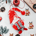Miniatyrbillede 4 af 4: Juledekoration Dværgdukke, Julegnom, Julegnom