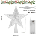 Miniatyrbilde 3 av 5: Juletrestjerne med 10 LED-lys, juletrepynt, Li
