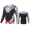 Pikkukuva 1 / 2: Avengers Infinity War Endgame Tony Stark Vaatteet Iron Man Puku Juhliin Cosplay (4XL Pitkähihainen Paita)