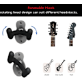 Miniatyrbild 2 av 5: (skicka spikar) Silver - 2-pack Metallgitarrväggfäste, Gitarrställ med