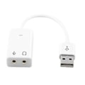 Pikkukuva 3 / 5: USB 2.0 - 3,5 mm:n mikrofonikuulokeliitäntä Stereo Kuulokemikrofoni 3D-äänikortti Audio-sovitin ( )