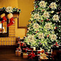 Miniatyrbilde 4 av 5: 16 stk. Glitter Blomst Juletrepynt Blomster Trepynt Juledekor Gull