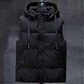 Miniatyrbilde 5 av 5: Store størrelser L-7XL Høst Vinter Herre Vest med Hette Ny Uformell Ermeløs Jakke for Menn Varm Parkas (6XL grønn)
