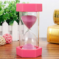 Miniatyrbild 4 av 4: 5/10/15/20/30min Timglas Sandklocka Ägg Kökstimer Tillbehör Barnspel Present (10 minuter Rosa)