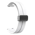 Kompatibel med Keep B4 / Huawei Watch Fit Mini 16mm silikone rem udskiftningsurrem, sort foldespænde (hvid)