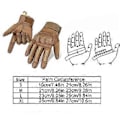 Miniatyrbilde 4 av 5: Fullfinger taktiske hansker beskyttende hard knoke arbeid hær militær jakt, kampanje (M svart)