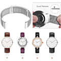 Miniatyrbillede 4 af 5: Release Watch Rem, Mesh Vævet Metal Ur Rem Lås til Mænd og