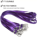 Miniatyrbilde 4 av 5: 50 stk. Lanyard Lilla Lanyard for ID-merker Nylon Lanyard Bulk Cl