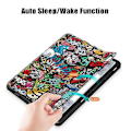 Pikkukuva 4 / 5: 3-taittuva PC-tabletin suojakotelo Samsung Galaxy Tab A9+:lle (Graffiti)