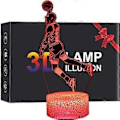 Miniatyrbillede 1 af 5: Basketball 3D LED Illusion Lampe Slam Dunk Natlampe til Børn Fjernbetjening & Smart Touch 16 Farver Skiftende Skydning En Kurv Legetøj Gaver