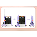 Miniatyrbillede 2 af 5: Sammenklappelig med hjul, 54L/45KG Multifunktionel og holdbar stor kapacitet Utility Cart med Teleskop