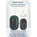 Miniatyrbillede 3 af 5: 433MHz Trådløs Dørklokke Smart Home Velkomst Chime LED Blinklys